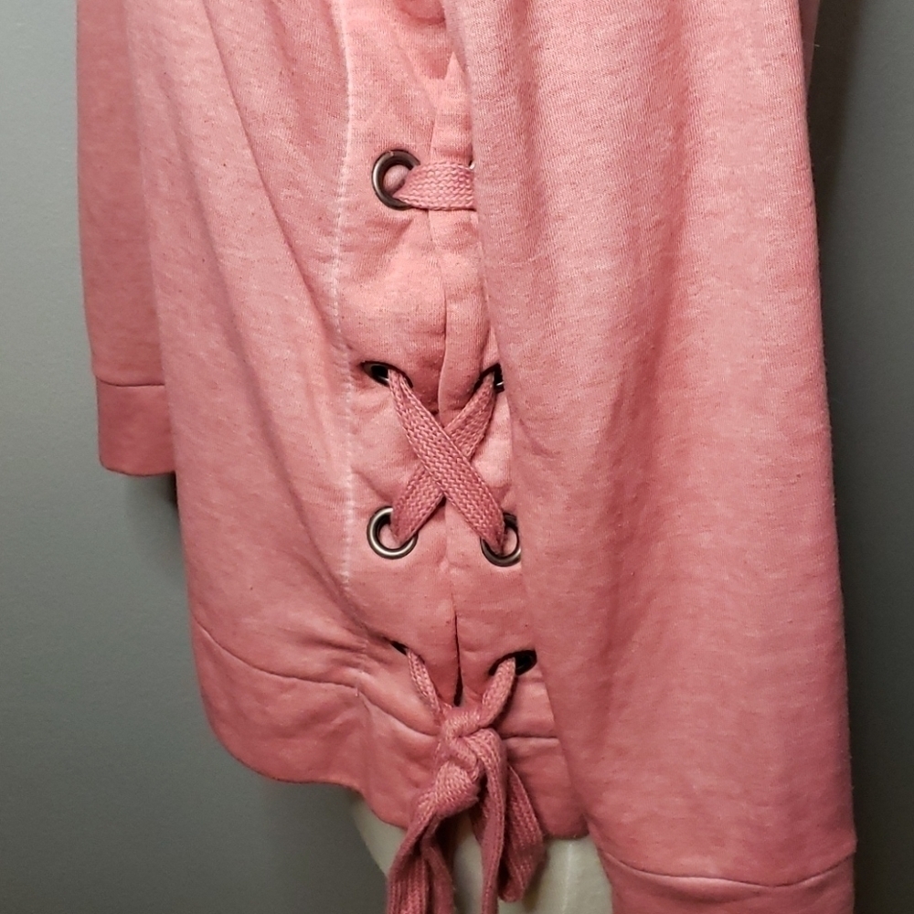ana Sweatshirt Large Raspberry Pink Side Laces - Picture 4 of 7
